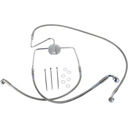 PartzBiz HD DS17412636 - Drag Front Extended +6 Stainless Steel Brake Line Harley 94-07 FLHR 98-06 FLTR/I | 1741-2636