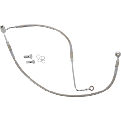 PartzBiz HD DS17413775 - Drag Specialties Front Lower Stainless Steel Brake Line for Harley 12-13 FXS w/ ABS - Stock Length