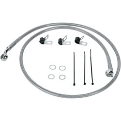 PartzBiz HD DS17410872 - Drag Specialties Front Stainless Steel Brake Line for Harley 00-07 FLST/C/F
