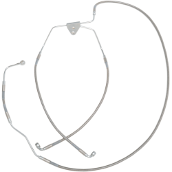PartzBiz HD DS17411794 - Drag Specialties Front Stainless Steel Brake Line for Harley 08-13 FLH/T Non ABS -Stock