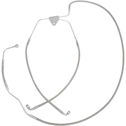PartzBiz HD: 4417235-Drag Specialties Front Stainless Steel Brake Line for Harley 08-13 FLH/T Non ABS -Stock
