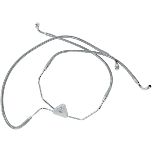 PartzBiz HD: 4417240-Drag Specialties Front Stainless Steel Brake Line for Harley 96-07 FLHT/FLTX - Stock Length