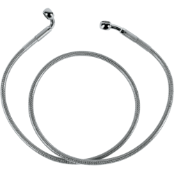 PartzBiz HD DS12042746 - Drag Specialties Front Stainless Steel Brake Line for Harley 99-07 FXST - Stock Length