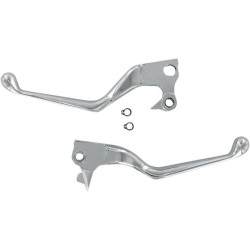 PartzBiz HD DS06100127 - Drag Chrome Wide Blade Clutch Hand Brake Levers Sportster XL 04-13 | 0610-0127