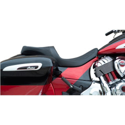 PartzBiz HD DS08102258 - Drag Specialties Low Profile 2-Up Seat Black Diamond Stitch Indian Touring 14-20