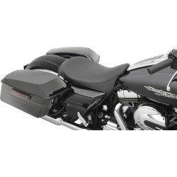 PartzBiz HD DS08010870 - Drag Specialties Low Profile Smooth Stitch Black Solo Seat Harley Touring 08-15 | 0801-0870