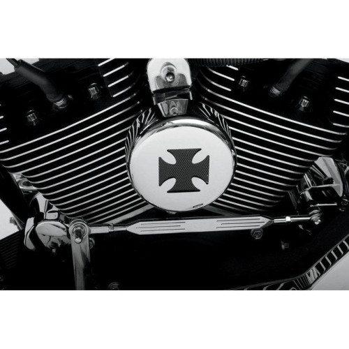 PartzBiz HD: 4417198-Drag Specialties Maltese Cross Chrome Horn Cover for Harley | 2107-0026