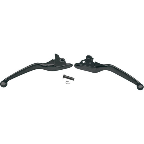 PartzBiz HD: 4417167-Drag Specialties Matte Black Wide Blade Hand Levers Harley Softail 15-17 | 0610-1683