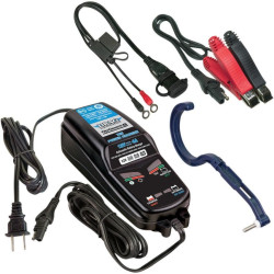 PartzBiz HD DS38070467 - Drag Specialties Optimate Power Charger 12V 4A Deep Cycle AGM Motorcycle Auto Car Boat Battery