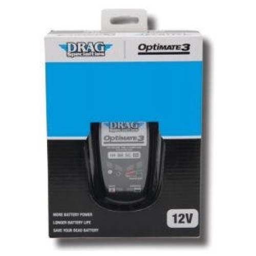 PartzBiz HD: 4417140-Drag Specialties Optimate 3 7 Step Automatic Battery 12v Volt Charger Maintainer