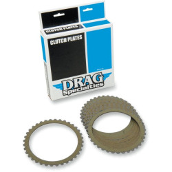 PartzBiz HD DS11310420 - Drag Specialties Performance Aramid Fiber Clutch Plate Kit 99-17 Harley Davidson Sportster XL 883 1200 Buell Factory OEM Upgrade Friction Plates 1131-0420
