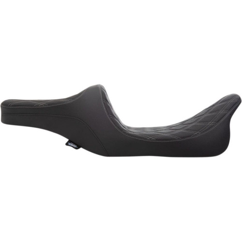 PartzBiz HD: 4417120-Drag Specialties Predator III 2-Up Seat Silver Double Diamond Harley Touring 97-07