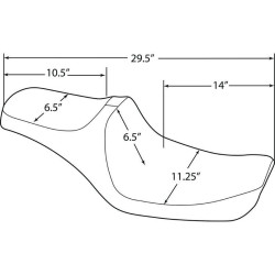 PartzBiz HD DS08030652 - Drag Specialties Predator III Diamond 2-Up Seat for 96-03 Harley Dyna FXD/FXDWG best new custom motorcycle saddle upgrade replacement