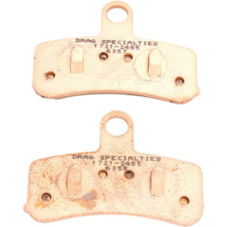 PartzBiz HD DS17212485 - Drag Specialties Premium Sintered Front Brake Pads Harley 08-14 FX/FL 08-17 Dyna | 1721-2485