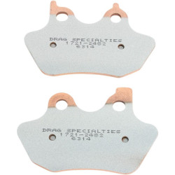 PartzBiz HD DS17212482 - Drag Specialties Premium Sintered Front Rear Brake Pads Harley 05-07 Big Twin | 1721-2482