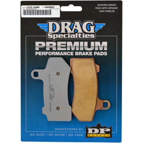 PartzBiz HD: 4417107-Drag Specialties Premium Sintered Front / Rear Brake Pads Harley Touring & V-Rod | 1721-2483