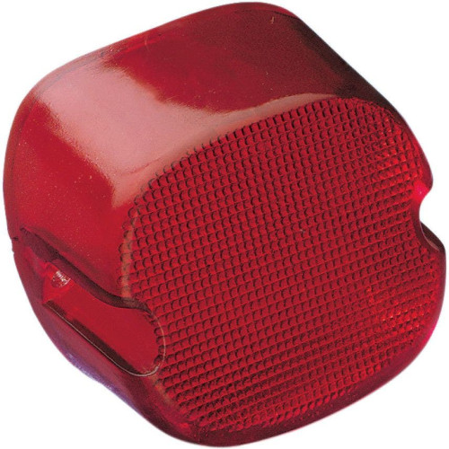 PartzBiz HD: 4417084-Drag Specialties Red Laydown Taillight Lens With Bottom Tag Window Harley 84-98 - DS-272037 PartzBiz HD: 4417084-Drag Specialties Red Laydown Taillight Lens With Bottom Tag Window Harley 84-98 - DS-272037