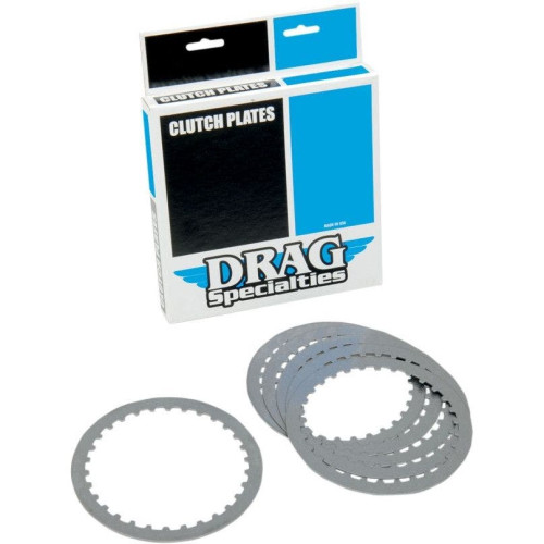 PartzBiz HD: 4417058-Drag Specialties Replacement Steel Clutch Plate Kit 91-19 Harley Davidson Sportster XL Buell Transmission Disc Friction Upgrade performance Custom Drivetrain 1131-0430 11310430