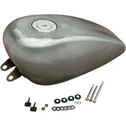 PartzBiz HD DSDS390340 - Drag Specialties Rubber Mounted Right Side Petcock Gas Tank W/ Chrome Aero Cap | DS-390340