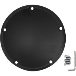 PartzBiz HD DS11070363 - Drag Specialties Satin Black 5 Hole Die Cast Domed Derby Cover Harley Twin Cam | 1107-0363