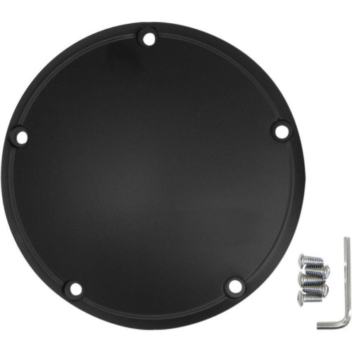 PartzBiz HD: 4417075-Drag Specialties Satin Black 5 Hole Die Cast Domed Derby Cover Harley Twin Cam | 1107-0363