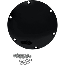 PartzBiz HD DS11070440 - Drag Specialties Satin Black Die Cast Domed Derby Cover 04-18 Harley Sportster | 1107-0440