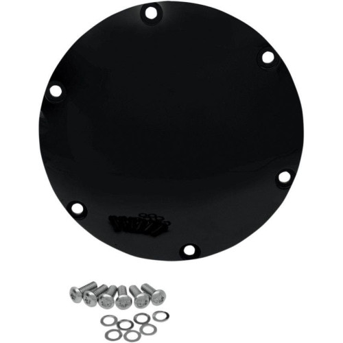 PartzBiz HD: 4417076-Drag Specialties Satin Black Die Cast Domed Derby Cover 04-18 Harley Sportster | 1107-0440
