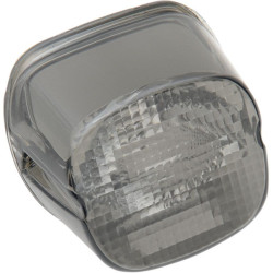 PartzBiz HD DS20100777 - Drag Specialties Smoke Laydown Taillight Lens With Bottom Tag Window Harley 03-14 | 2010-0777