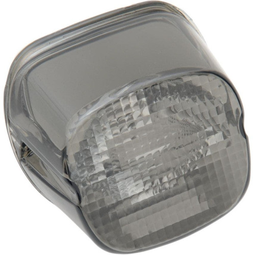 PartzBiz HD: 4417041-Drag Specialties Smoke Laydown Taillight Lens With Bottom Tag Window Harley 03-14 | 2010-0777