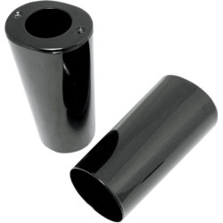 PartzBiz HD DS04110044 - Drag Specialties Black Smooth Stock Length Repl OEM Upper Slider Covers 84-13 | 0411-0044