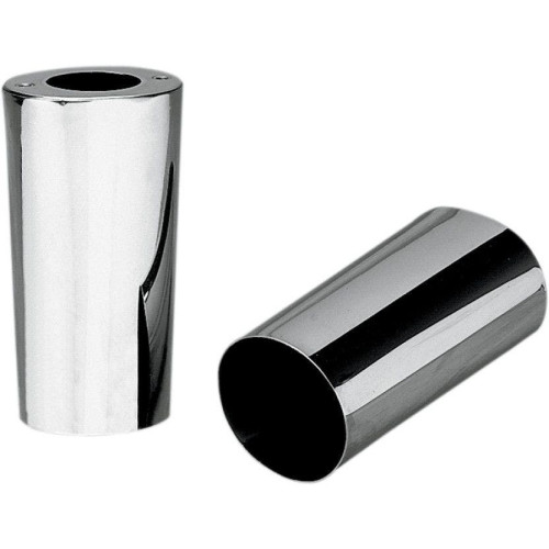 PartzBiz HD: 4417050-Drag Specialties Chrome Smooth Stock Length Repl OEM Upper Slider Covers 84-13 | DS-222898