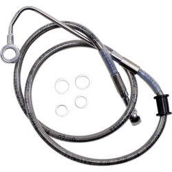 PartzBiz HD DS17415754 - Drag Specialties Stainless 35-3/4" Stock Length Brake Line Kit H-D Softail 15-17 best new replacement 