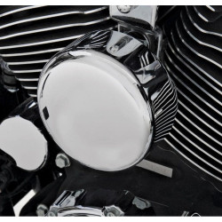 PartzBiz HD DS21070043 - Drag Speciaties Chrome Round Horn Cover for Harley V-Twin Softail FLH FXD XL | 2107-0043