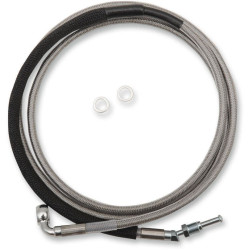 PartzBiz HD DS06610031 - Drag Stainless Braided Extended Plus +10 Hydraulic Clutch Line Cable FLTRX 17-18 | 0661-0031