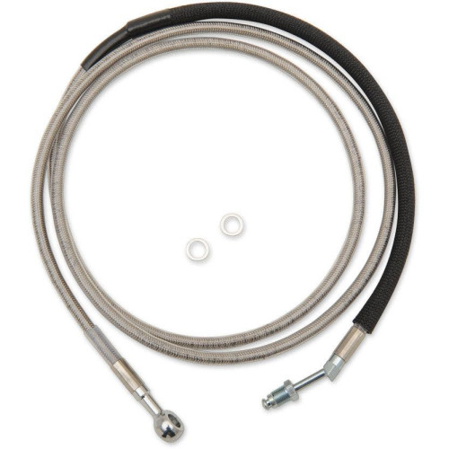 PartzBiz HD: 4416991-Drag Stainless Braided Extended Plus + 6 Hydraulic Clutch Line Cable FLH/X 17-18 | 0661-0055