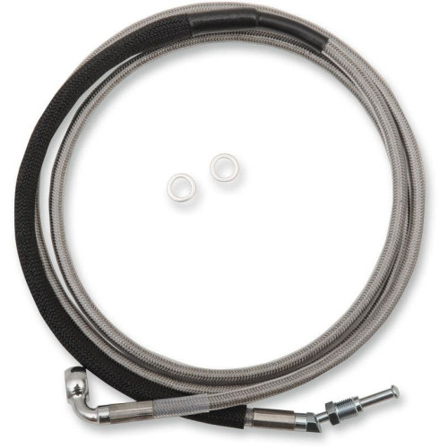 PartzBiz HD: 4416953-Drag Stainless Braided Extended Plus + 8 Hydraulic Clutch Line Cable FLTRX 17-18 | 0661-0029