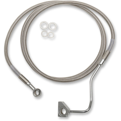 PartzBiz HD: 4416963-Drag Stainless Steel Extended Length Front Brake Line Harley 14-15 W/ABS Plus 4 - 1741-3990