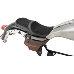 PartzBiz HD DS08011078 - Drag Suede Diamond Low Profile Tour Seat Arlen Ness Winged Gas Tank 08-23 FLH/T | 0801-1078