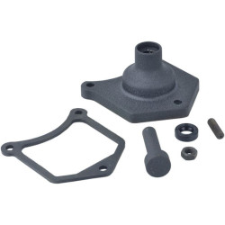 PartzBiz HD DS21100993 - Drag Specialties Wrinkle Black Aluminum Solenoid Cover Starter Button 91-17 Harley
