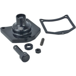 PartzBiz HD DS21100997 - Drag Specialties Wrinkle Black Aluminum Solenoid Starter Cover 91-17 Harley big twin Sportster