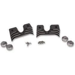 PartzBiz HD DS09401315 - Drag Wrinkle Black Finned Spark Plug Head Bolt Covers Harley Sportster 04-15 | 0940-1315