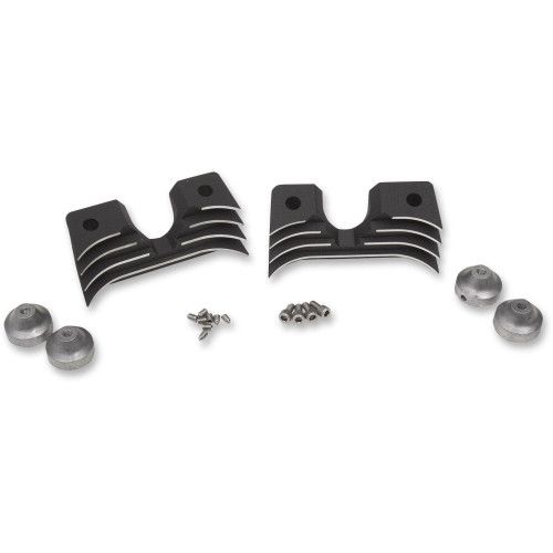 PartzBiz HD: 4416940-Drag Wrinkle Black Finned Spark Plug Head Bolt Covers Harley Sportster 04-15 | 0940-1315