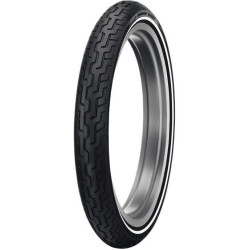 PartzBiz HD DS03050398 - ยางนอกรถจักรยานยนต์ Dunlop D402 Series MH90-21 สีขาวกลางวอลล์
