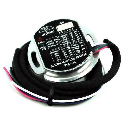 PartzBiz HD: 4416845-Dyna 2000i Ultima โมดูลจุดระเบิดอิเล็กทรอนิกส์แบบไฟเดี่ยวของ Harley ที่ตั้งโปรแกรมได้