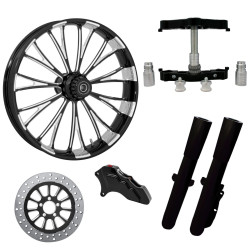 PartzBiz HD DYNASTY ACCENT-SNGL-ECL-KIT-23PCKG - Dynasty Accent Eclipse 23" Wheel Tire Single Side w/ Raked Triple Trees Lowers & Sliders | DYNASTY ACCENT-SNGL-ECL-KIT-23PCKG