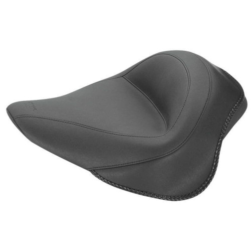 PartzBiz HD: 4416818-Mustang Seats Black Wide Plain Solo Seat 06-17 Harley Dyna FXD Models 76117 489082