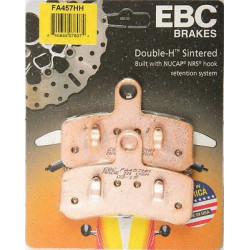 PartzBiz HD WP15-457H - EBC Double H ผ้าเบรคหน้าโลหะเผาสำหรับ Harley Dyna 08-17 Softail 08-14 | FA457HH