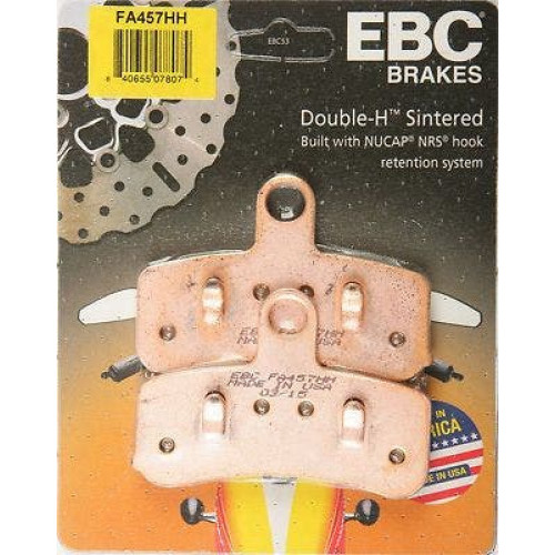 PartzBiz HD: 4416550-EBC Double H ผ้าเบรคหน้าโลหะเผาสำหรับ Harley Dyna 08-17 Softail 08-14 | FA457HH PartzBiz HD: 4416550-EBC Double H ผ้าเบรคหน้าโลหะเผาสำหรับ Harley Dyna 08-17 Softail 08-14 | FA457HH