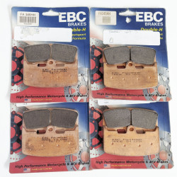 PartzBiz HD WP15-345H x4 - EBC FA345HH แผ่นเผาซินเทอร์ Double-H Rpl OE H0300-2AB สี่แพ็ค Buell XB 02-10