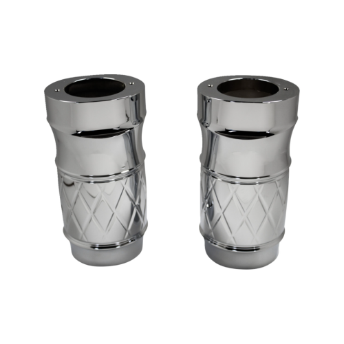 PartzBiz HD: 4416483-Eddie Trotta Platinum Cut Fat Tyre Fork Slider Covers สำหรับ Harley 14-23 FLH | ทีซี-WT963